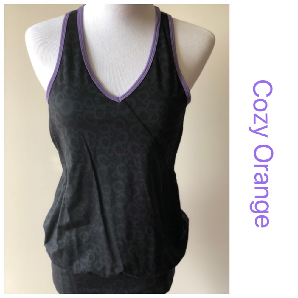 Cozy Orange - Gray/Purple Yoga Top - M